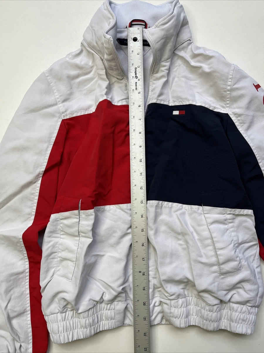 Tommy hilfiger red white and blue jacket womens cheap