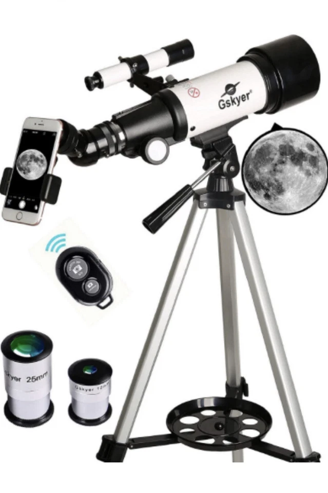 Gskyer AZ70400 70mm AZ Mount Astronomical Refracting Telescope Set for Beginners - Image 3 of 4