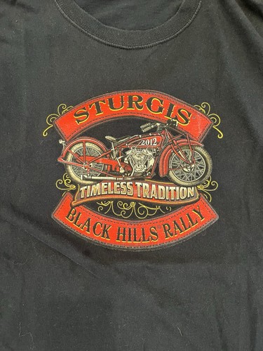 Sturgis T-Shirt Shirt Black Hills Rally 2012 72nd Motorcycle Biker Mens XL - Picture 2 of 7