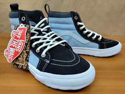 Vans Boys Sk8-Hi MTE-1 Dress Blues Sneakers VN0A5KXKBD2 Light Blue Black Sz 3, 5