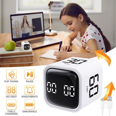 Cube Timer, Flip Timer Gravity Sensor, Productivity Timer, Desk Timer,Kids Timer