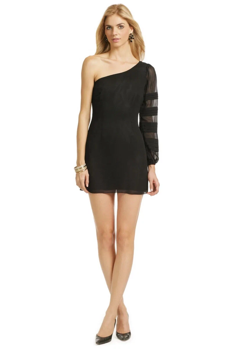 lilly pulitzer black one shoulder dress Lilly Pulitzer Black One-Shoulder Ruffle Dress
