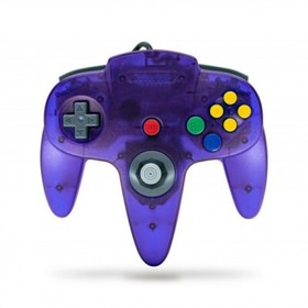 Wired Controller Joystick Compatible With Nintendo 64 N64 Console Grape Purple