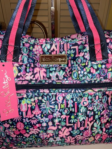 Lilly Pulitzer NWT Beale Weekender Bag Low Tide Navy Jewely - Picture 13 of 24