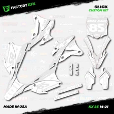 Whiteout Slick Racing Graphics Kit fits 14-21 Kawasaki Kx85 kx 85 decal