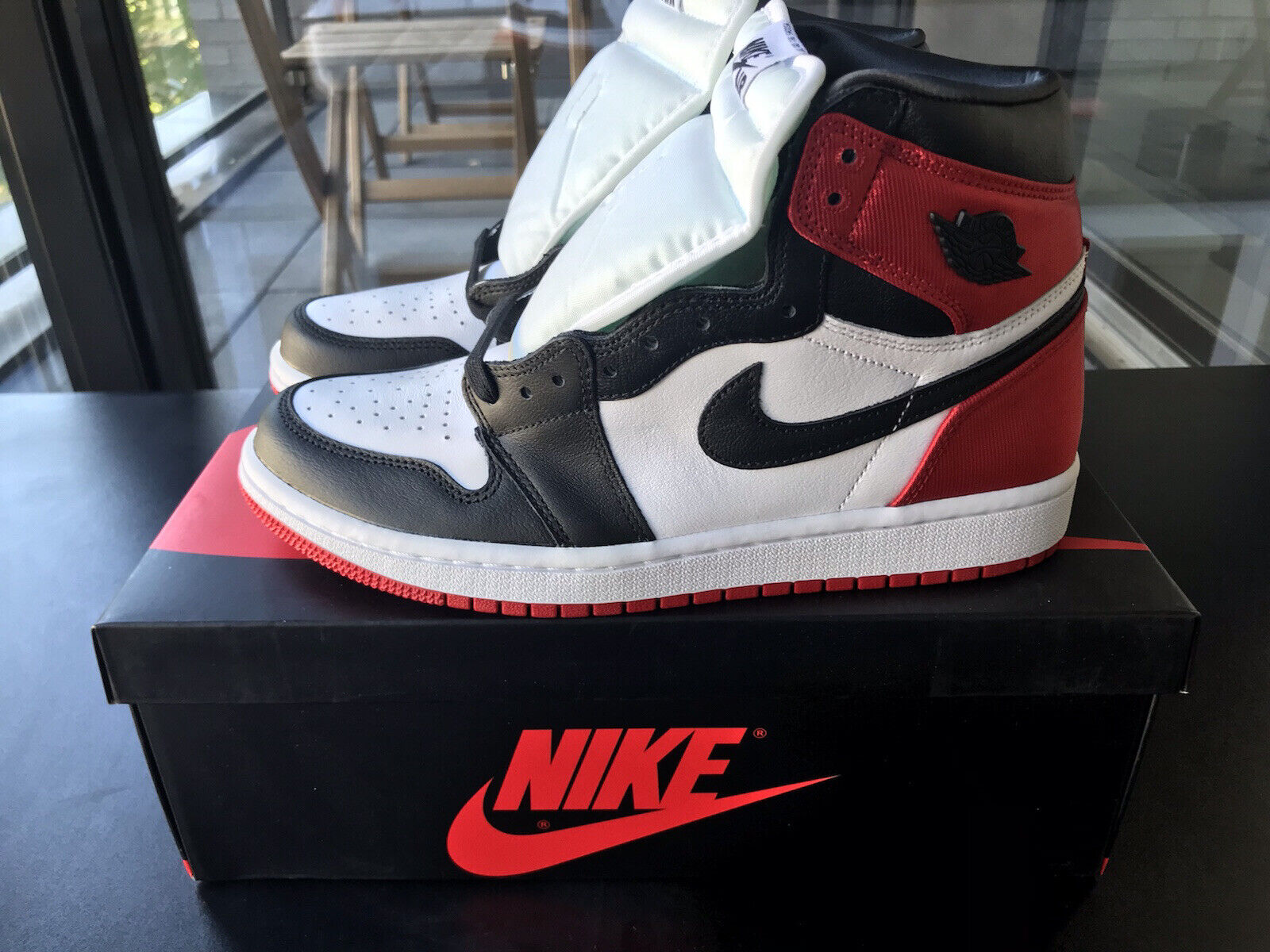 de múltiples fines eficaz padre nike air jordan 1 retro high og satin black toe | eBay