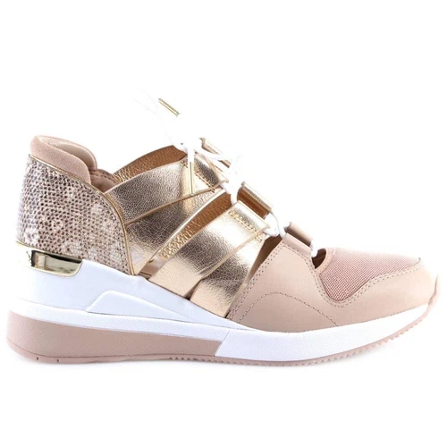 Michael Kors Leather Lace Up Wedge Sneakers Size Guinea Ubuy