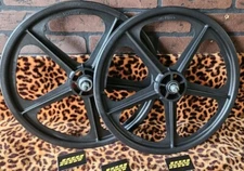 SKYWAY Black TUFF WHEELS 2's BMX 20" BIKE WHEELS 3/8's Sealed Bearing HUBS new