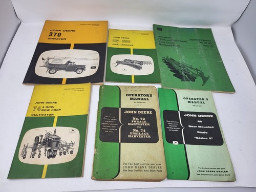 6 Original John Deere Manuals -Lot G