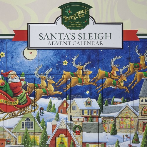 Byers Choice Santas Sleigh Advent Calendar Count Down To Christmas - Picture 4 of 21