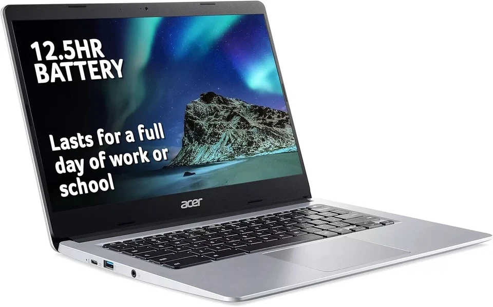 Acer Chromebook 314 CB314-1H - Pentium silver N5030, 4GB RAM, 64GB eMMC Silver - Image 2 of 4