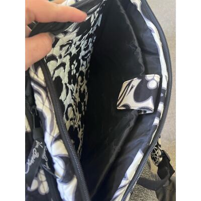 Vera Bradley Backpack with Padded Laptop Compartment Black White Baroque Retired VERA BRADLEY Xtra Large Baroque Laptop Backpack  main image 4
