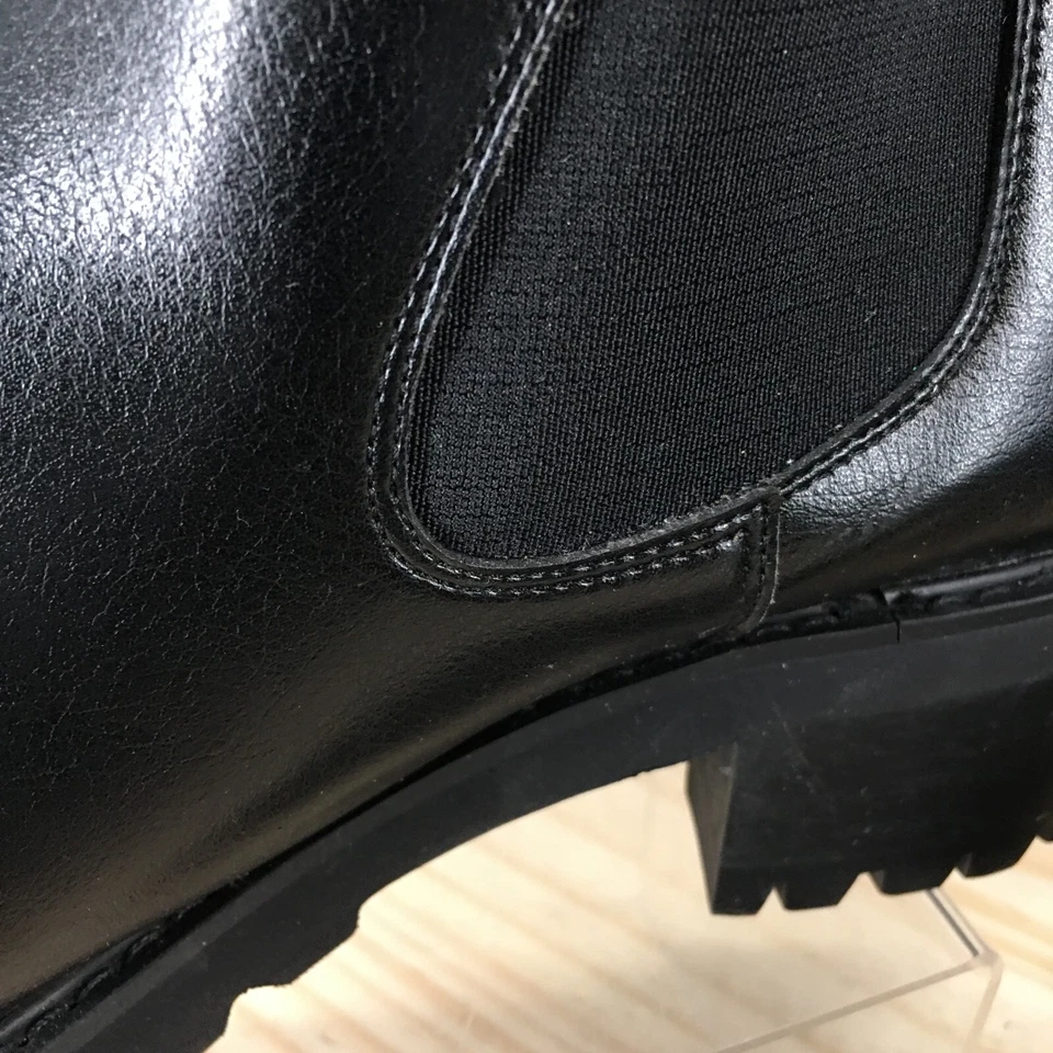 Lane Bryant ботинки женщин 10 шириной лодыжки Chelsea черный искусственной кожи тянуть на - Изображение 4 из 4