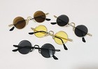 Jhon Lennon Style Sunglasses Circle Round Lenses Metal Frames Vintage Men Women.