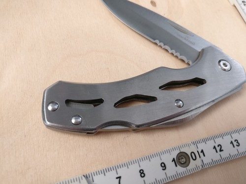 Rocktrail folding knife partial serrated blade stainless hiking camping 131 gram - Picture 7 of 17