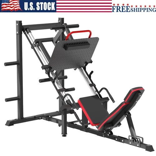 Leg Press Hack Squat Machine Heavy Duty Workout Equipment for Full Lower Body US