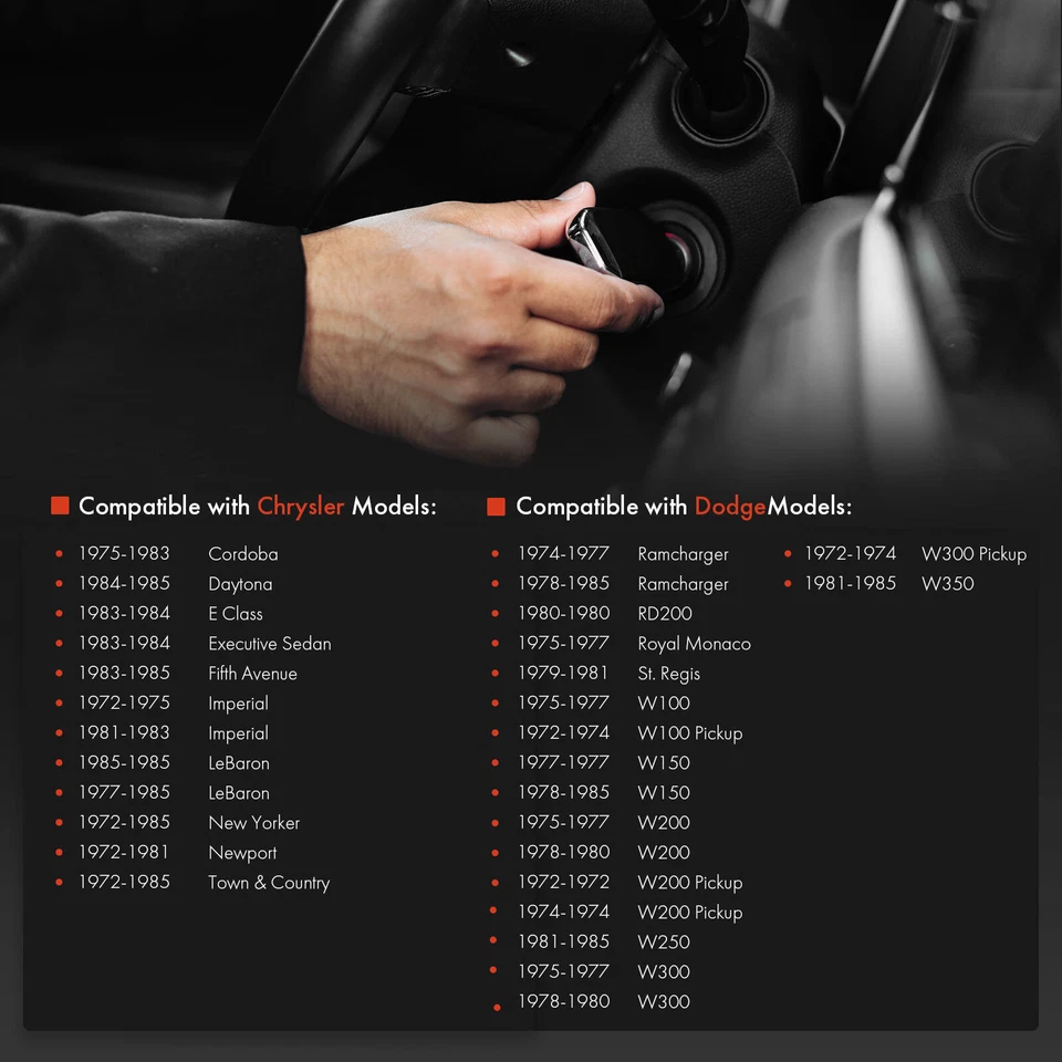 Цилиндр замка зажигания Zamak 5 с ключами для Dodge Challenger Chrysler New Yorker - Изображение 4 из 4