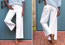 Frank  Eileen 328 Wexford Italian Performance Linen Pant in White; 8