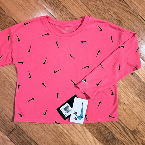 NEW Nike Little Girl Oversized Crop Tee & Legging Set, Pink (6X) - Picture 2 of 4