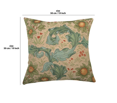 Arabesques w/Orange Tree Light 19x19 Inch Tapestry Cushion Cover, Throw Pillow C - 第 8/10 張圖片