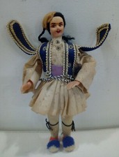 ANTICA VECCHIA BAMBOLA in PANNO - con abito TIPICO Anni '50/'60, UOMO REGIONALE