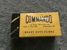 VINTAGE COMMANDO FLINTS EMPTY BOX W-25