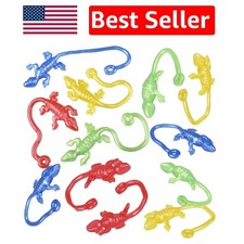 Assorted Color SKLIZAR Lizards - 12 Pack of Sticky, Stretchy Novelty Toys