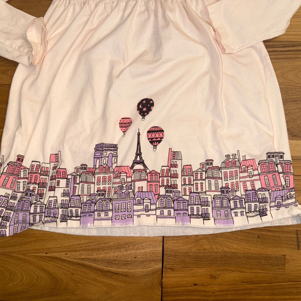 Vestido para niñas colección té algodón melocotón talla 7 con tema/diseño París, Francia Foto 2 de 4