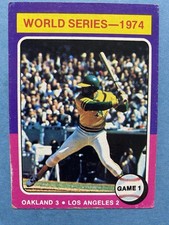 1975 Topps - World Series - 1974 Reggie Jackson #461 Oakland A’s No Creases