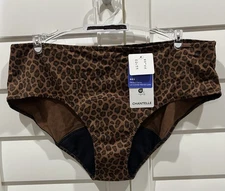 Chantelle Hipster Animal Print Print Period Panty 17P4 Sz XL Nwt $38