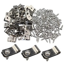 Wire Fence Clips Metal 100 Pcs Wire Clamps Stainless Steel Fencing M x 100PCS