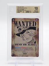 SABO 2025 ONE PIECE WANTED POSTER SP SECRET RARE #OP13120 BGS 10 PRISTINE Q1404