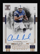 2018 Panini Impeccable Victory Gold 2/5 Andrew Luck #IV-AL Auto 0c3
