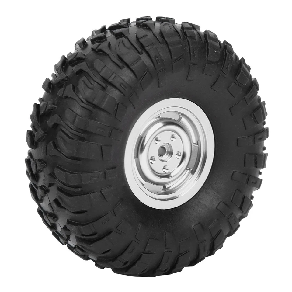 Silver Rubber Tire Tyre Replacement For MN90 91 99 99S 1/12 RC Car Crawler Upgra - Bild 2 von 4