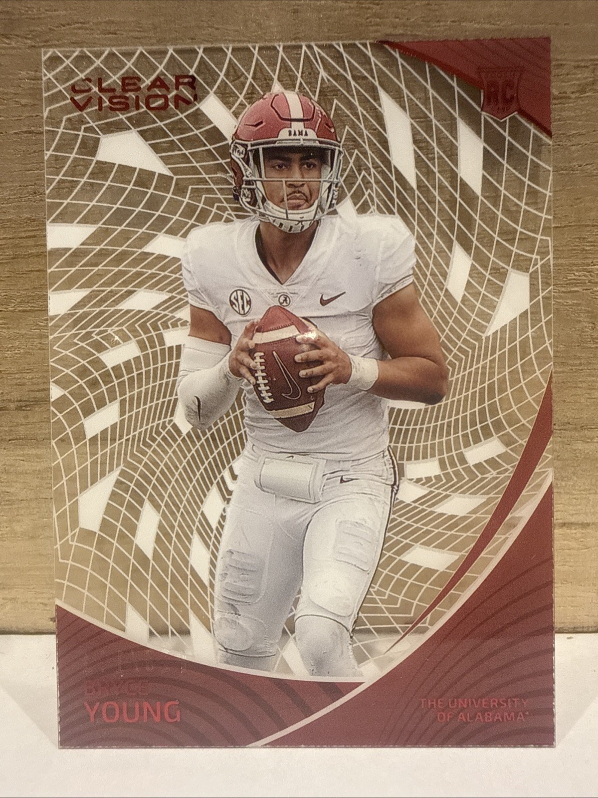 Bryce Young Panini Chronicles Draft Picks Clear Vision #1 Red