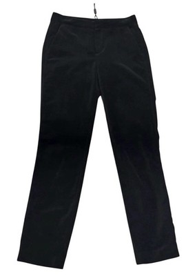 Massimo Dutti Women's Black Cotton Trousers ~ Size UK 4 XS Extra Small Free P+P