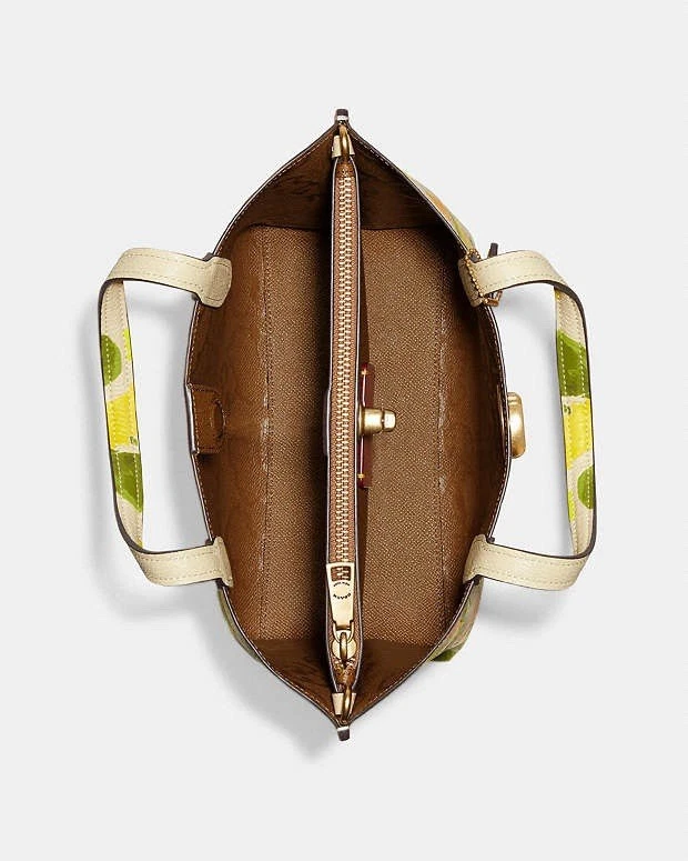 Сумка-тоут Coach РЕДКАЯ Willow 24 с цветочным принтом — новая без ценников - Изображение 4 из 4