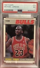 🔥🔥MICHAEL JORDAN 1987 FLEER 2ND YEAR CARD #59 CHICAGO BULLS PSA 7 CENTERED ￼