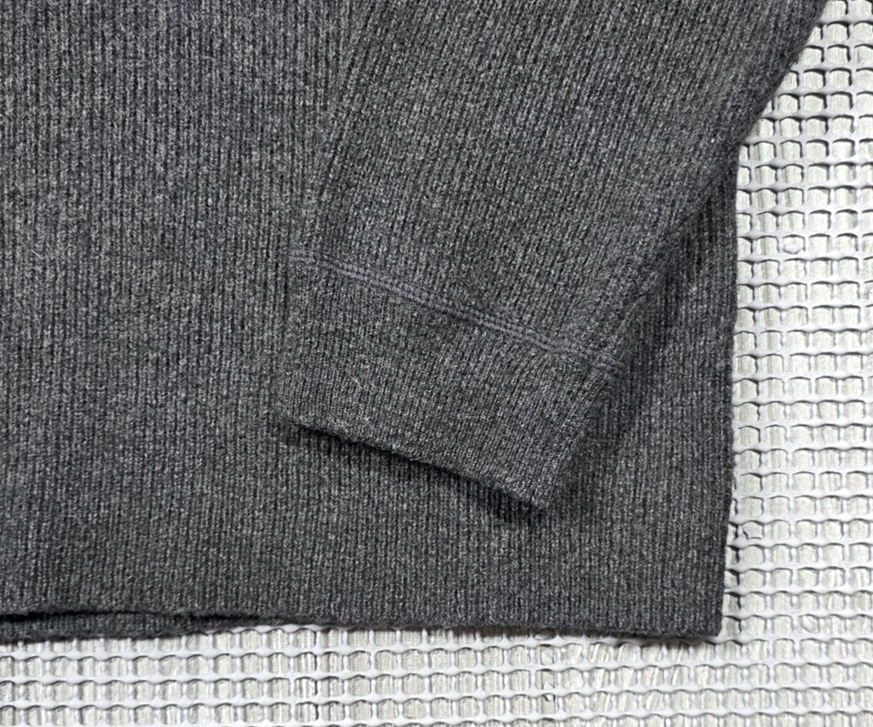 De colección J. Suéter Henley Crew Lana de Cordero Acanalado L Gris Manga Larga Hombres Hong Kong Foto 4 de 4