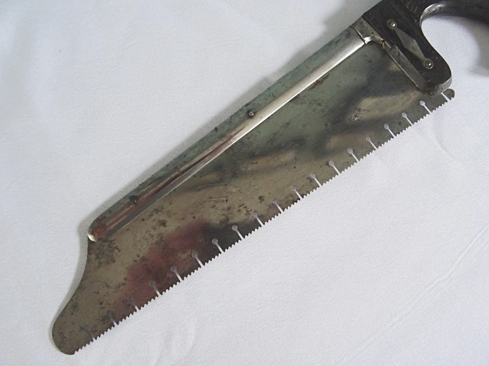 Antique Amputation Saw J Weiss Medical Doctors Surgeon Surgical Tool Bone c1830 - Image 3 of 4