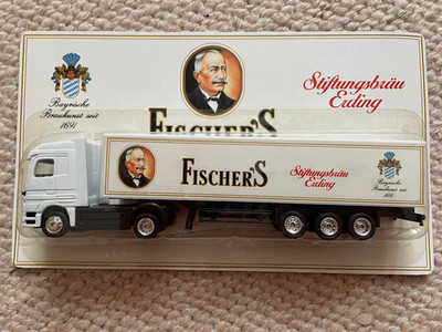 Werbe Truck Mercedes LKW Fischer´s Stiftungsbräu Erding 18 cm lang