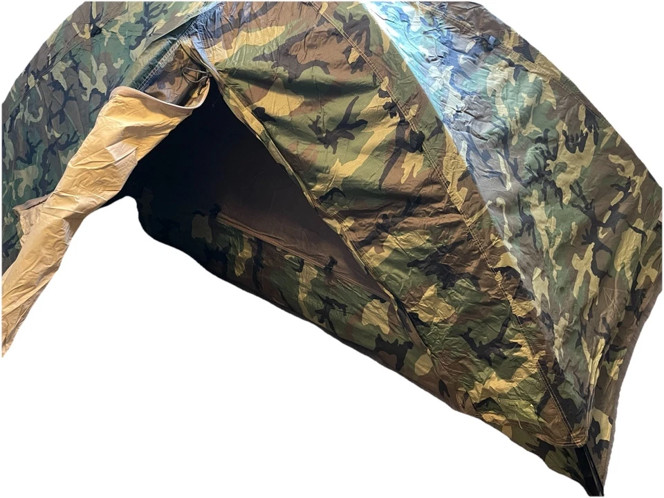 EUREKA CAGE CODE 73005 Military USA Made Camouflage Tent EXCELLENT - Image 2 of 4