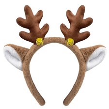 Reindeer Antlers Headband Deer Antler Hairband for Women Adults, Bells
