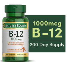 Nature  s Bounty Vitamin B12 Tablets, 1000 Mcg, Vitamin Supplement, 200 Count