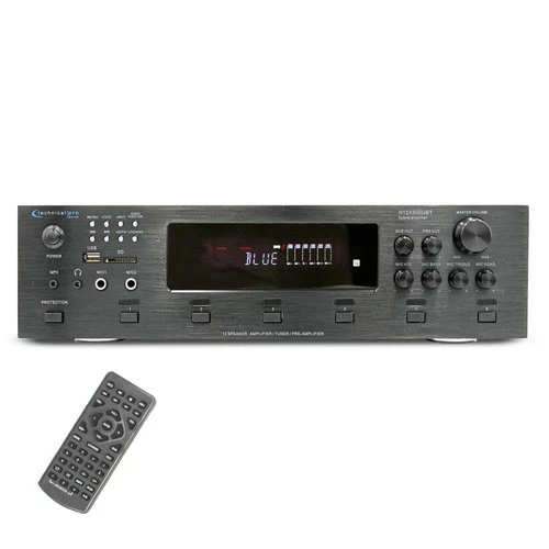6000 Watts 6 Zone Digital Bluetooth Hybrid Amplifier Preamp Tuner w/Speaker U...