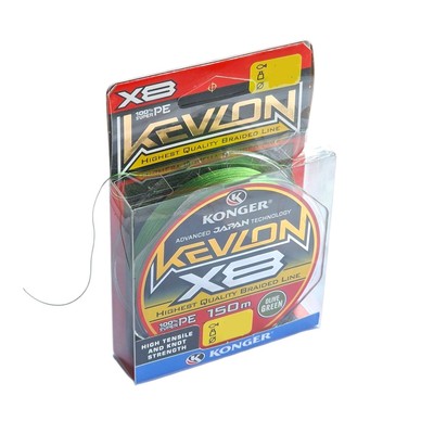 Konger Kevlon X8 Geflochtene Angelschnur 0,04mm 150m Olivgrün