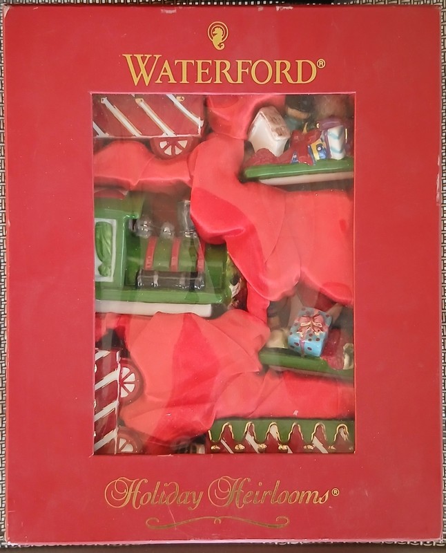 Waterford Holiday Heirlooms Train Treat Box Ornaments 