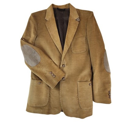 Farah Blazer Mens 36 Brown Corduroy Elbow Patch Sport Coat Jacket Casual