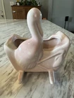 Vintage Haeger (Not Marked) Pottery Pink Stork & Cradle Baby Nursery Planter