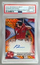 Roman Anthony 2024 Bowman's Best Orange X-Fractor Auto 3/25 PSA 10